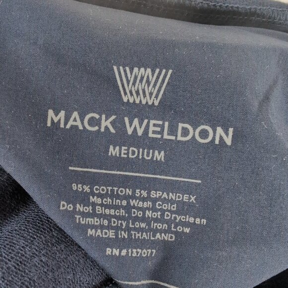 Mack Weldon Men's Blue Sweatpants Elastic Waist Drawstring Zipped Pocket, Medium - Picture 3 of 9